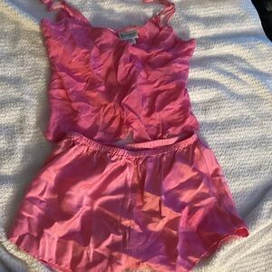 Elegant Pink Satin “Pajamagram Company” PJ Set